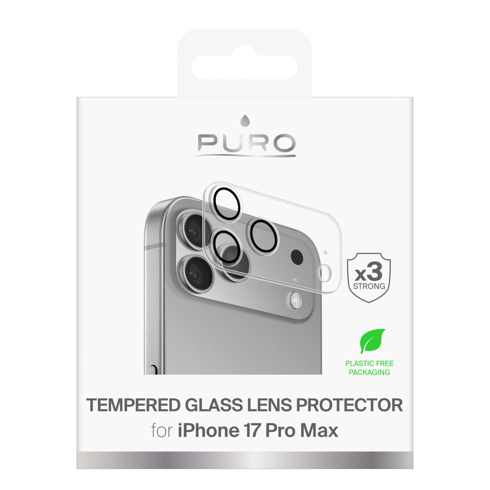 Puro Camera Standard hærdet glas til iPhone 17 Pro Max til Camera Island og linser
