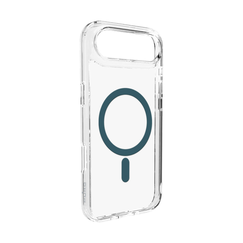 Puro Lite Mag TPU+PC Case Compatible with MagSafe for iPhone 17 Air - Transparent with Turquoise Ring
