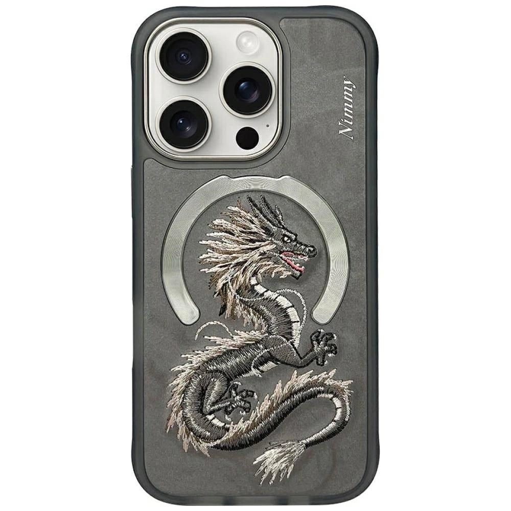 Nimmy Dragon MagSafe Case til iPhone 16 Pro Max - Grå