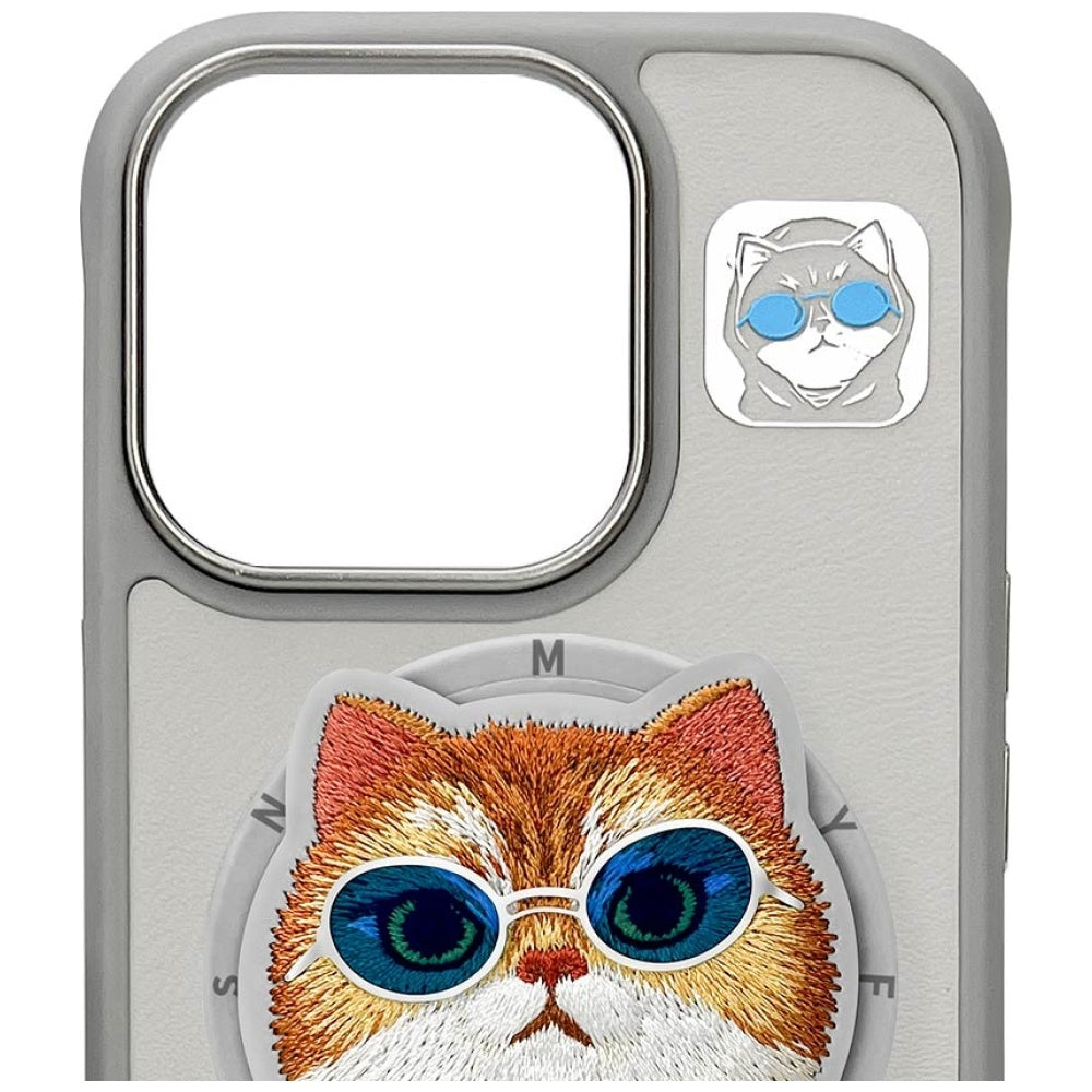 Nimmy Briller Cool Cat MagSafe Case til iPhone 16 Pro Max - Grå