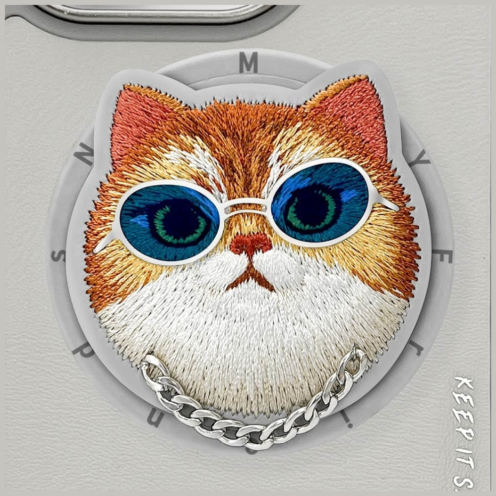 Nimmy Briller Cool Cat MagSafe Case til iPhone 16 Pro Max - Grå