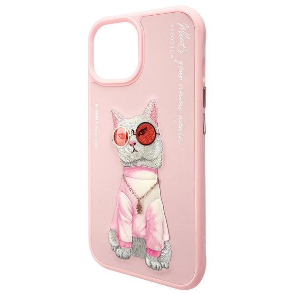 Nimmy Briller Cool Cat iPhone 15 Case - Pink