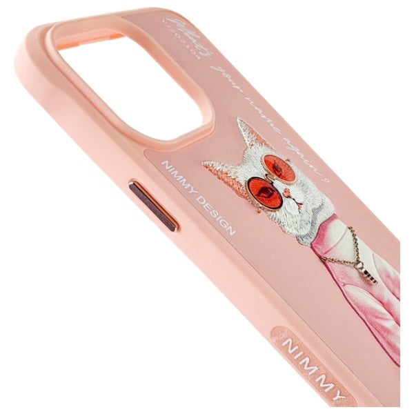 Nimmy Briller Cool Cat Case til iPhone 15 Pro Max - Pink