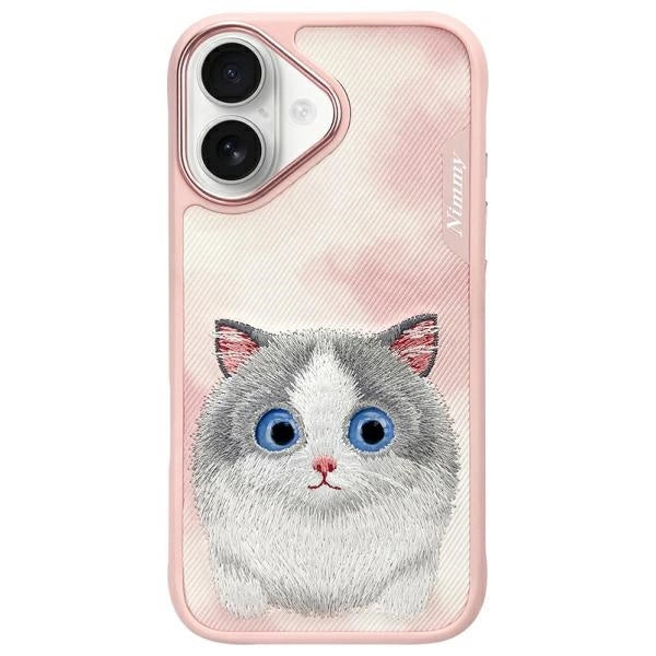 Nimmy Big Eyed Pet 2.0 Cat Case til iPhone 16 - Pink