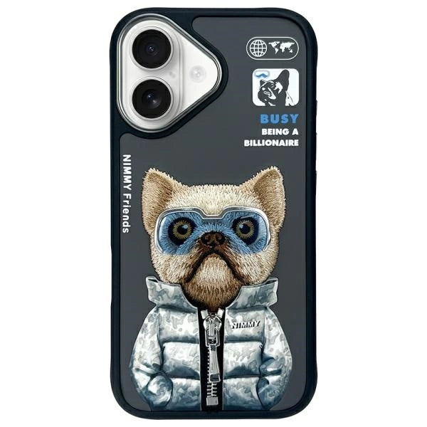 Nimmy Cool&Cute 2.0 Dog Case til iPhone 16 - sort