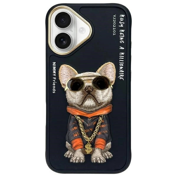 Nimmy Briller Cool Dog iPhone 16 Case - sort