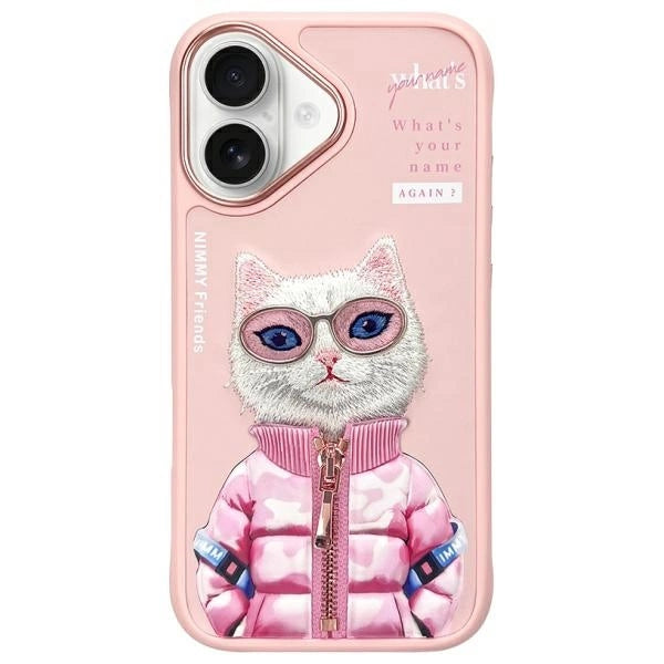 Nimmy Cool&Cute 2.0 Cat Case til iPhone 16 - Pink