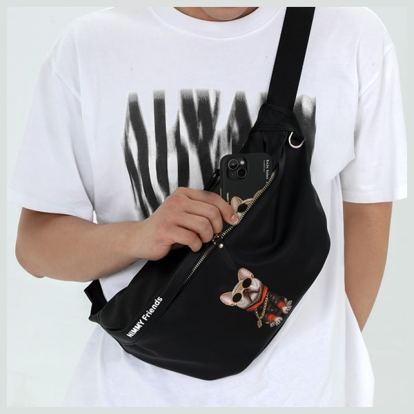 Nimmy Crossbody Briller Cool Dog Skuldertaske - Grøn