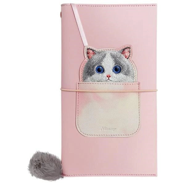 Nimmy 2in1 notesbog + pen pink Big Eyed Pet 2.0 Cat sæt