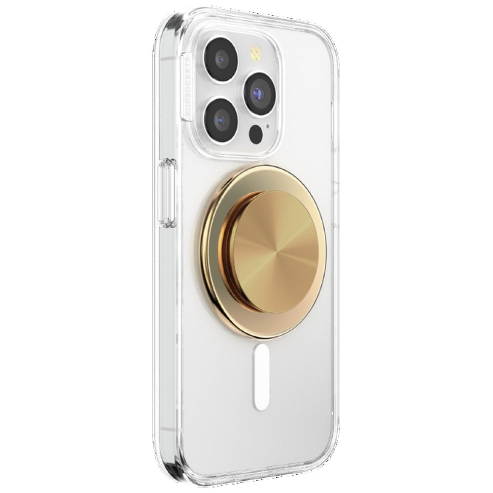 Popsockets Rund Radial Gold Aluminium MagSafe Holder og Telefon Stativ