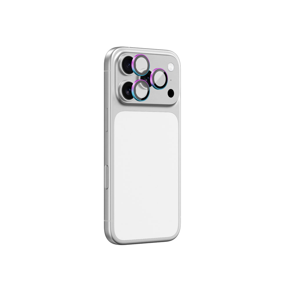 AmazingThing Lens Glass til iPhone 17 Pro / Pro Max med Rainbow Aluminium Frame