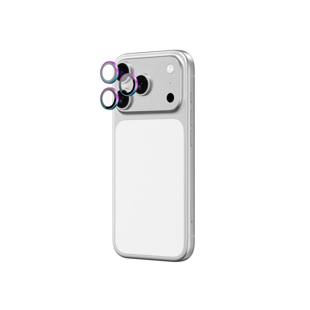 AmazingThing Lens Glass til iPhone 17 Pro / Pro Max med Rainbow Aluminium Frame