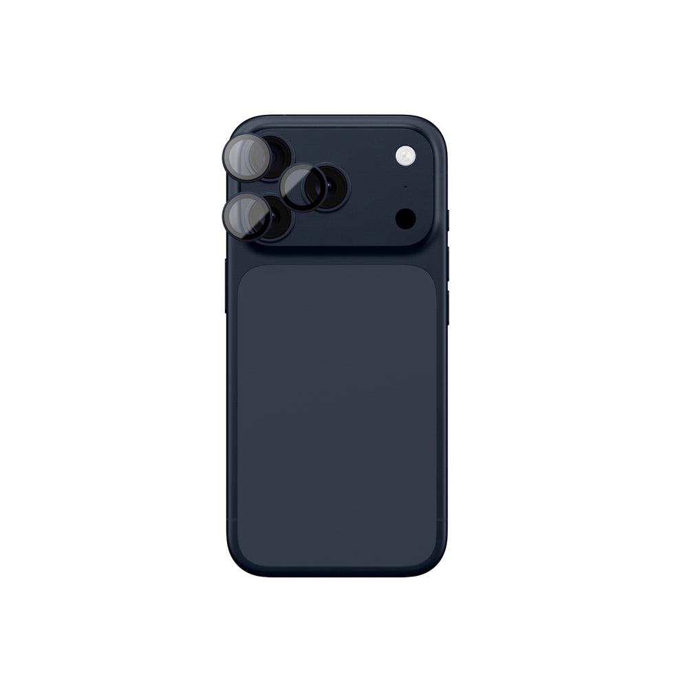 AmazingThing Sapphire Camera Glass til iPhone 17 Pro / Pro Max - med blå ramme