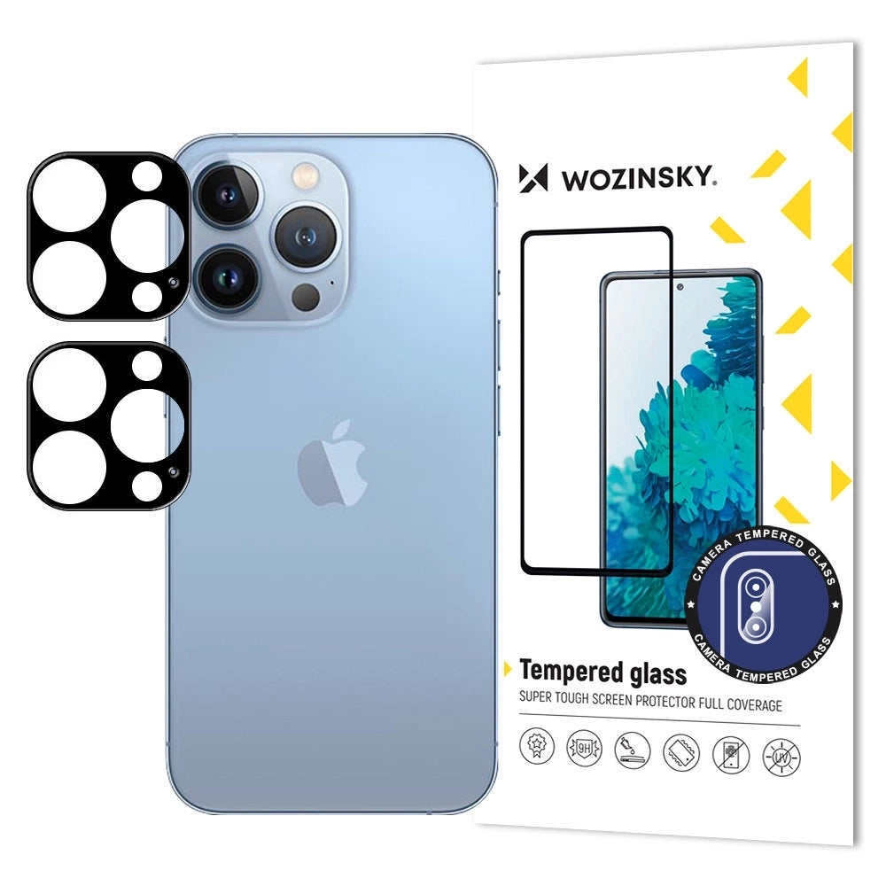 Wozinsky Full Camera Glass til iPhone 17, sort, sæt af 2