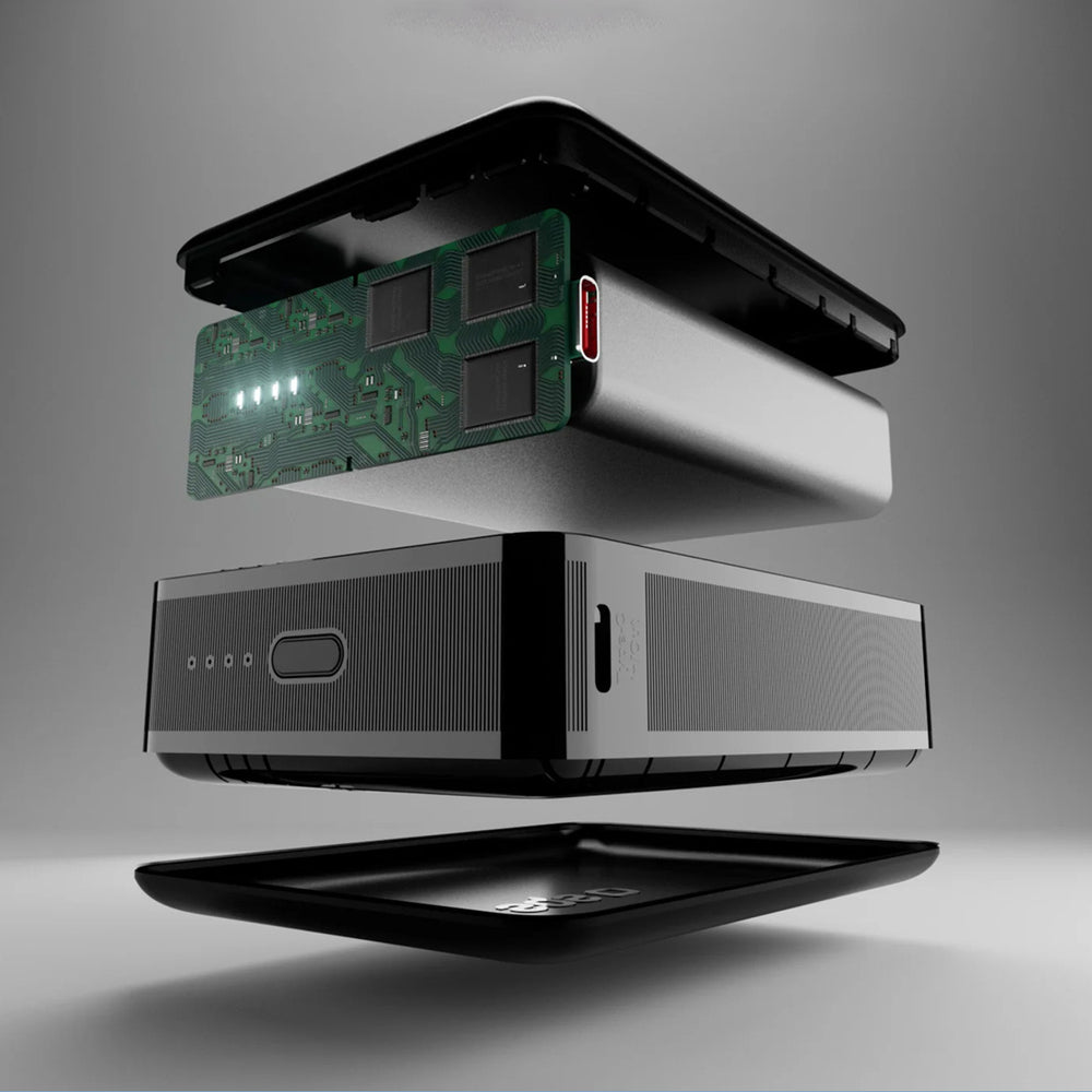 Powerbank SBS 20000mAh 65W PD AFC USB-C USB-A til bærbar computer, tablet, smartphone - sort