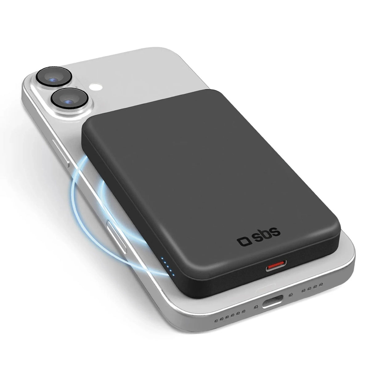 SBS Mag Power Qi2 5000 mAh Powerbank Kompatibel med MagSafe - sort