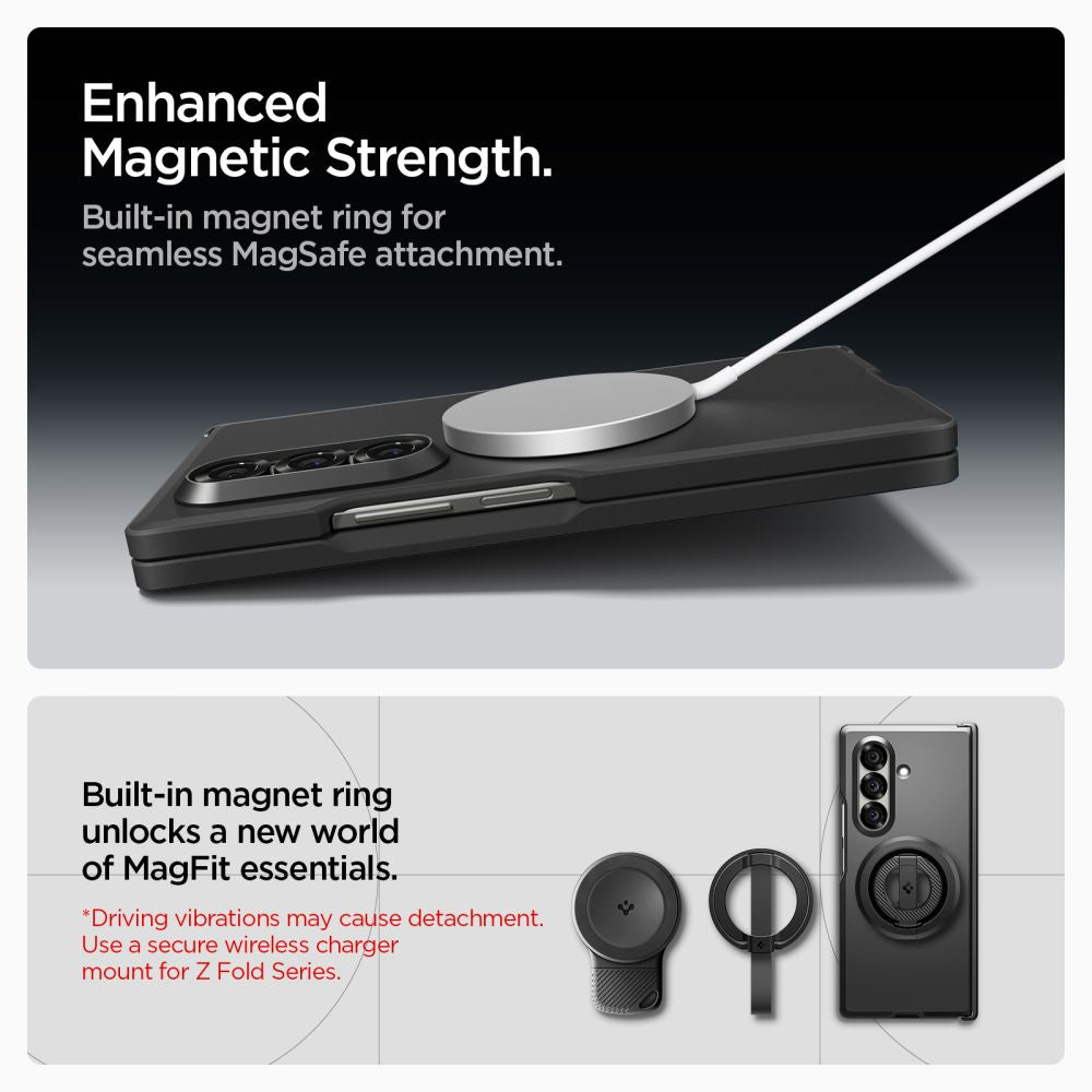 Spigen Tough Armor Pro Mag MagSafe Case til Samsung Galaxy Z Fold 7 - sort