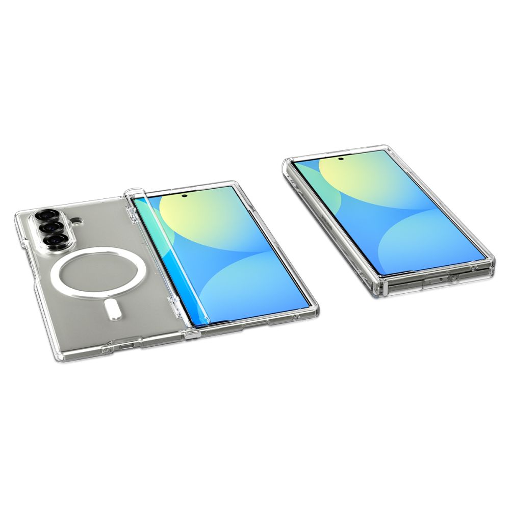 Spigen Tough Armor Pro Mag MagSafe Case for Samsung Galaxy Z Fold 7 - Clear and White