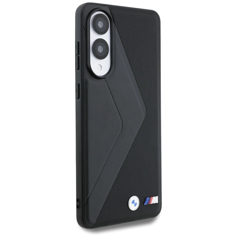 BMW læder overdimensioneret striber MagSafe-foder for Samsung Galaxy S25 Edge - sort