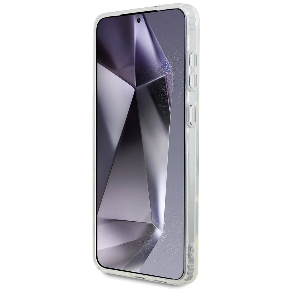 Karl Lagerfeld Button Choupette Head Printed Logo MagSafe Case for Samsung Galaxy S25 Edge - White