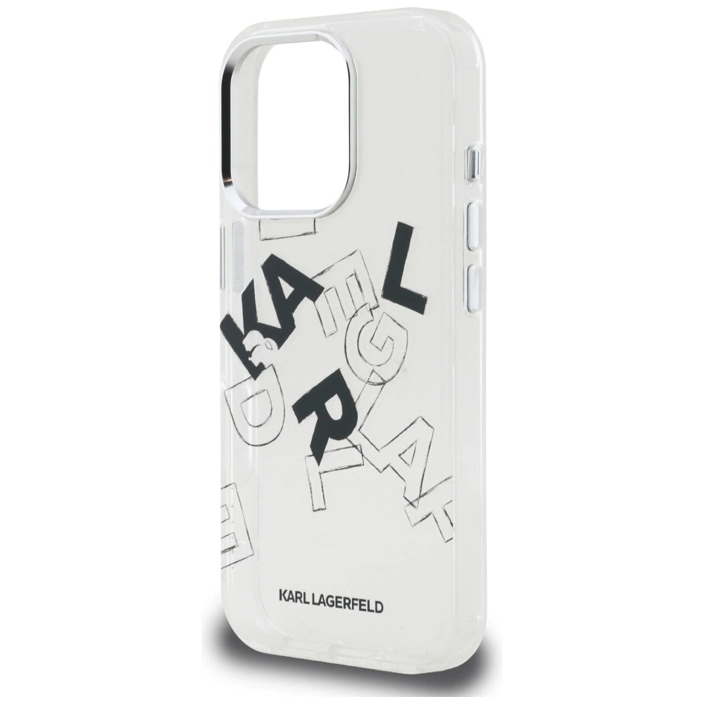 Karl Lagerfeld IML Sketched Graphic Case for iPhone 16 Pro - Clear