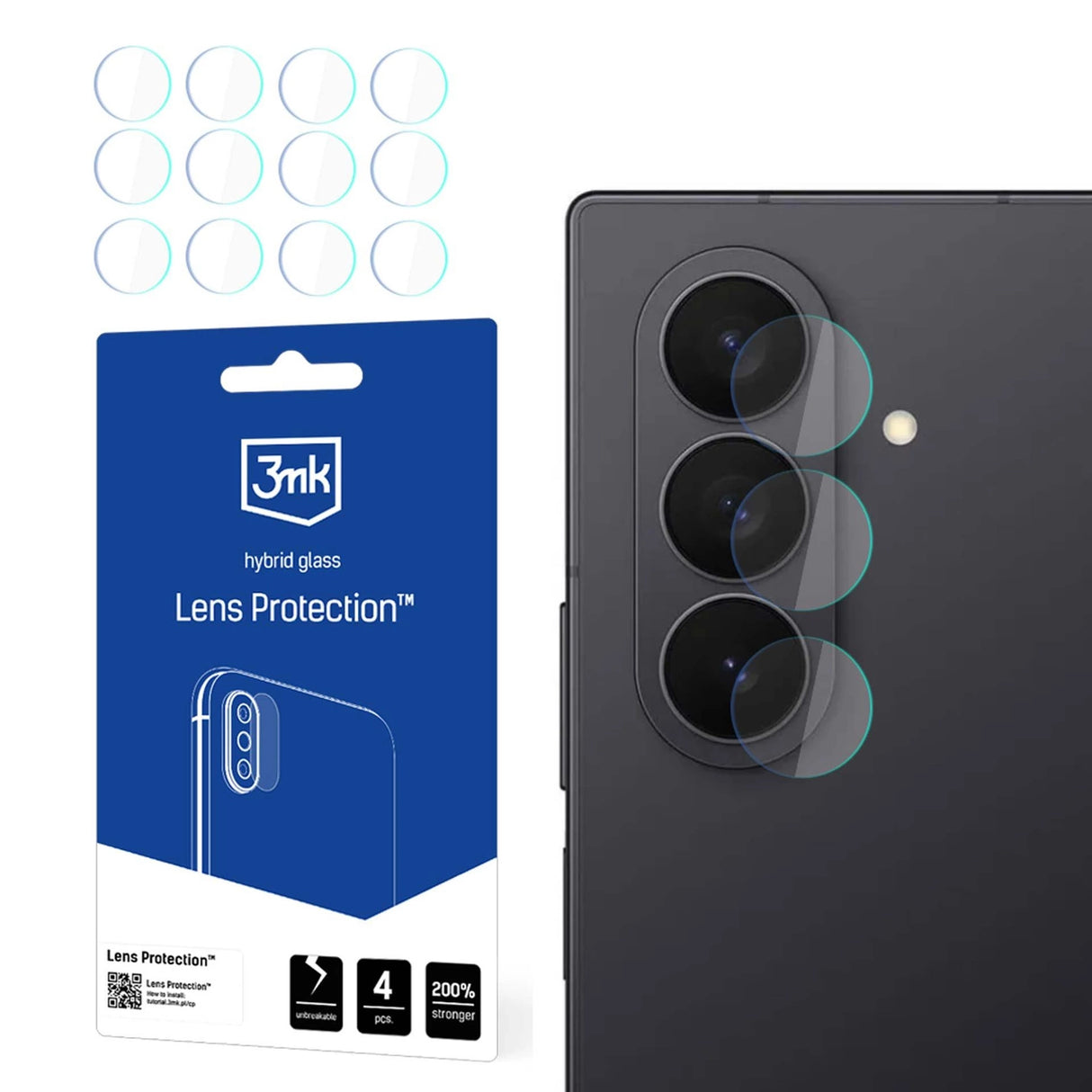 3mk Lens Protection Hybrid Glass til kameraet Lens på Samsung Galaxy Z Fold 7