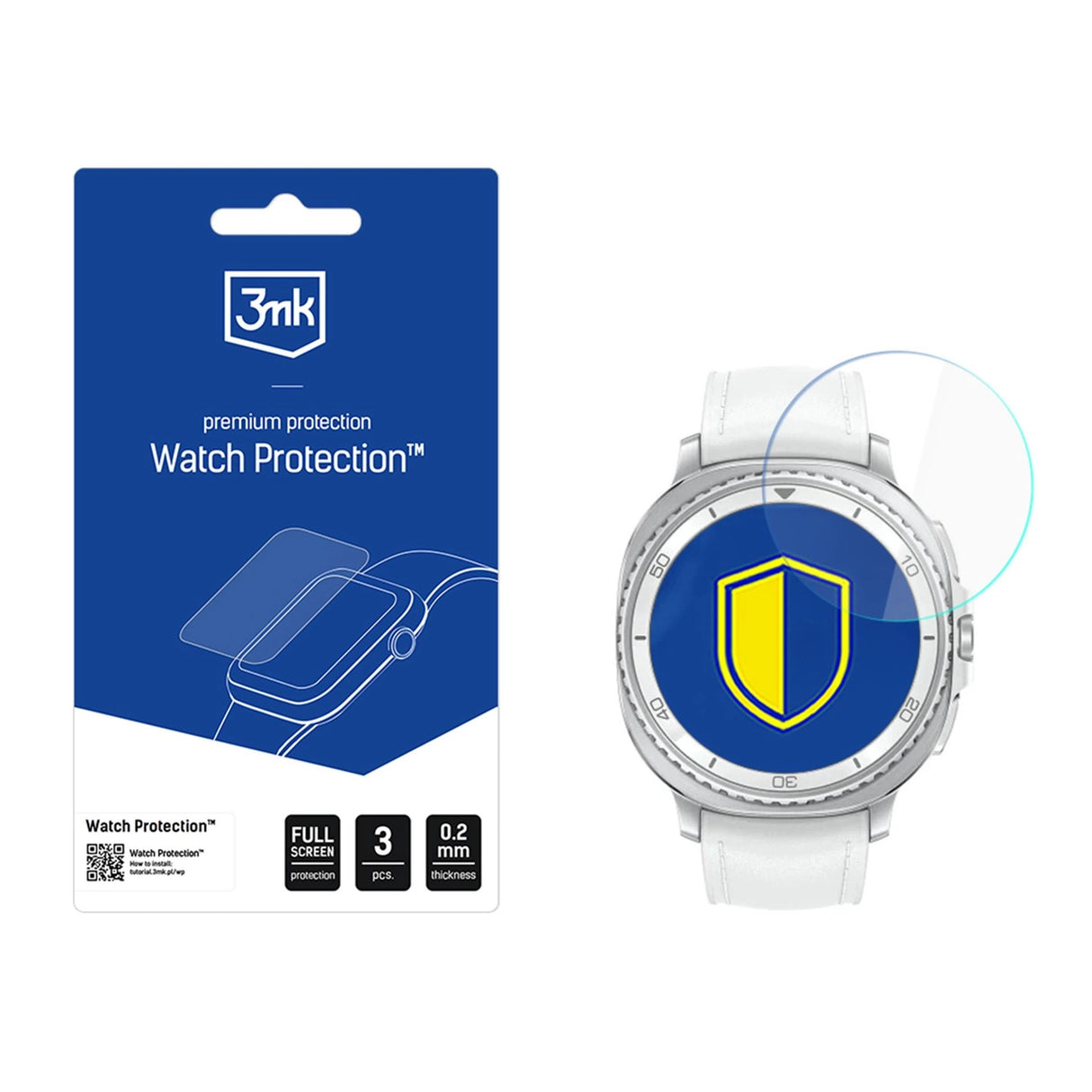 3mk Watch Protection FlexibleGlass hybridglas på Samsung Galaxy Watch 8 Classic