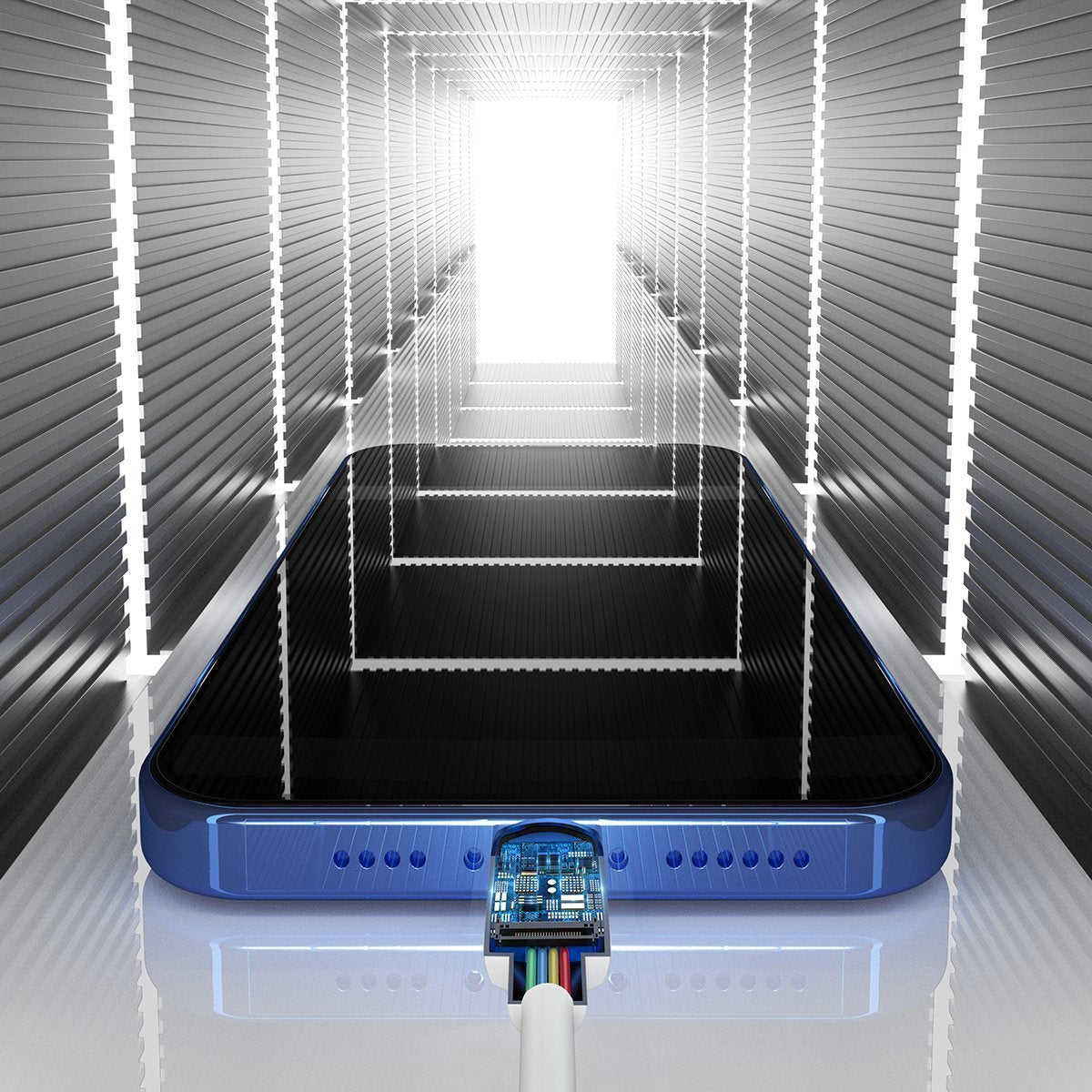 Baseus Simple Wisdom Data Cable Kit USB til Lightning 2,4A (2PCS/Set) 1,5m Hvid