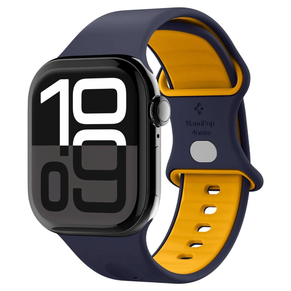 Spigen Nano Pop Strap til Apple Watch 44 / 45 / 46 / 49 mm - Navy Blue og Yellow