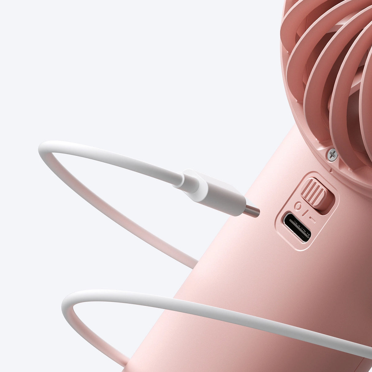 Jisulife håndholdt ventilator Life4 3600mAh bærbar USB-ventilator - Pink
