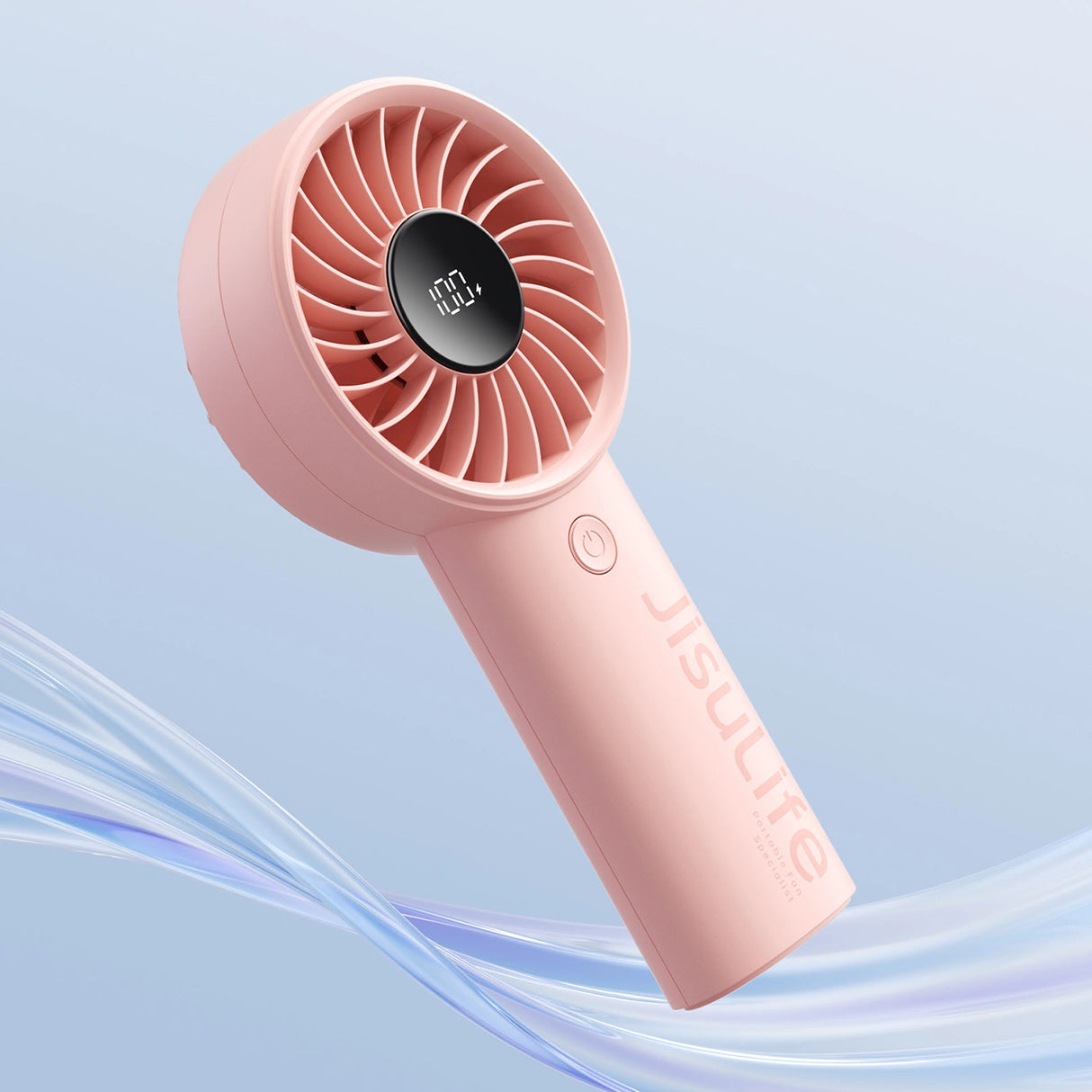Jisulife håndholdt ventilator Life4 5000mAh bærbar USB-ventilator - Pink