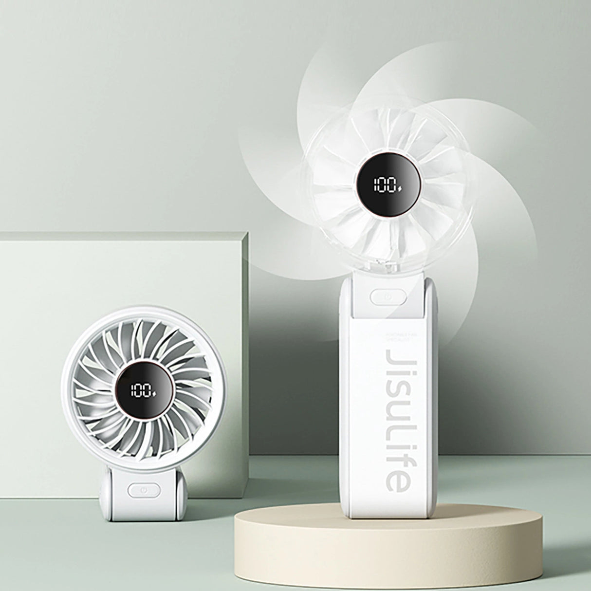 Jisulife håndholdt ventilator Life7 3600mAh bærbar USB-ventilator - Grå