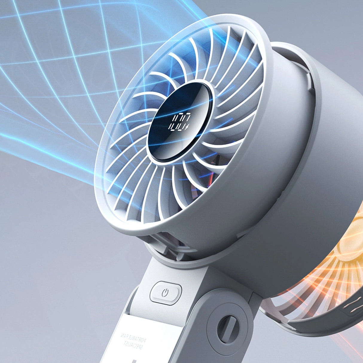 Jisulife håndholdt ventilator Life7 3600mAh bærbar USB-ventilator - Grå