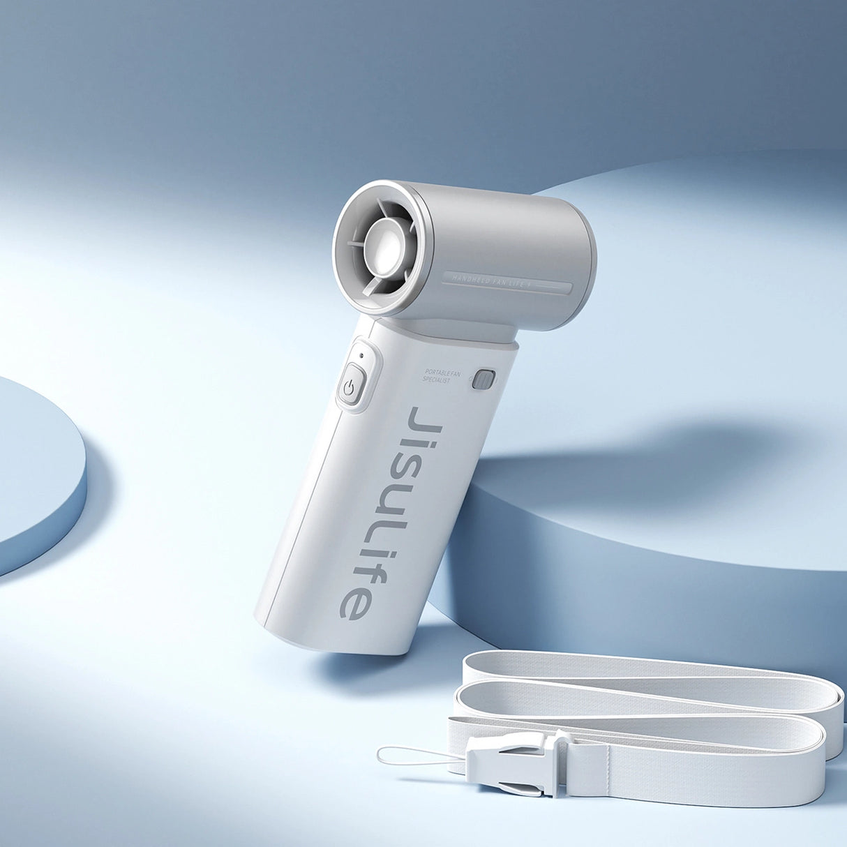 Jisulife håndholdt ventilator Life9 3600mAh bærbar mini blæser USB-ventilator - grå