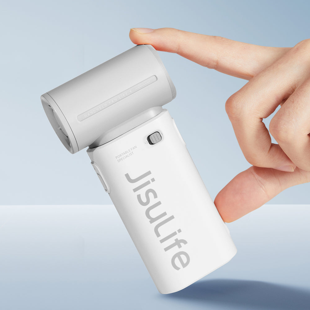 Jisulife Håndholdt Ventilator Life9 3600mAh Bærbar Mini Blæser USB Ventilator - Grå