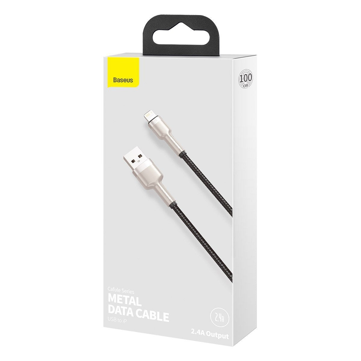 USB-kabel til Lightning Baseus Cafule, 2,4 A, 1 m (sort)