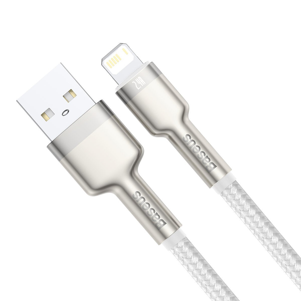 USB-kabel til Lightning Baseus Cafule, 2,4 A, 1 m (hvid)