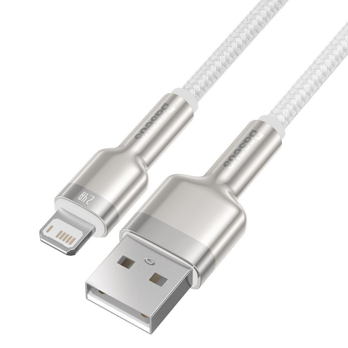 USB-kabel til Lightning Baseus Cafule, 2,4 A, 1 m (hvid)