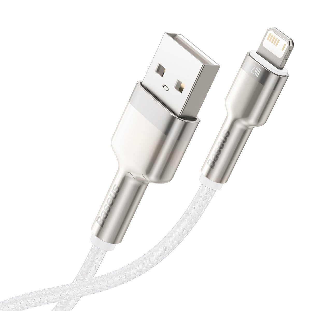 USB-kabel til Lightning Baseus Cafule, 2,4 A, 2 m (hvid)