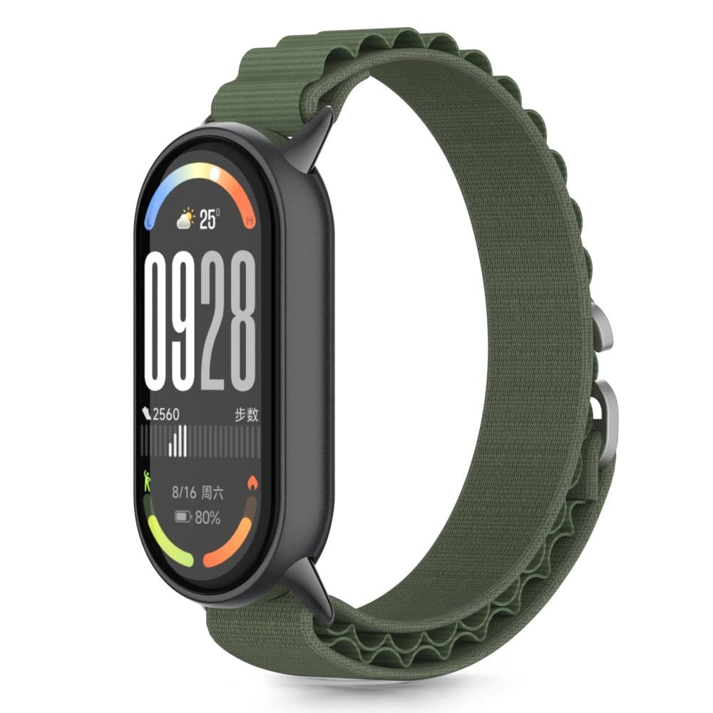 Tech-Protect Nylon Pro Strap til Xiaomi Smart Band 8 / 9 / 10 / NFC - Grøn