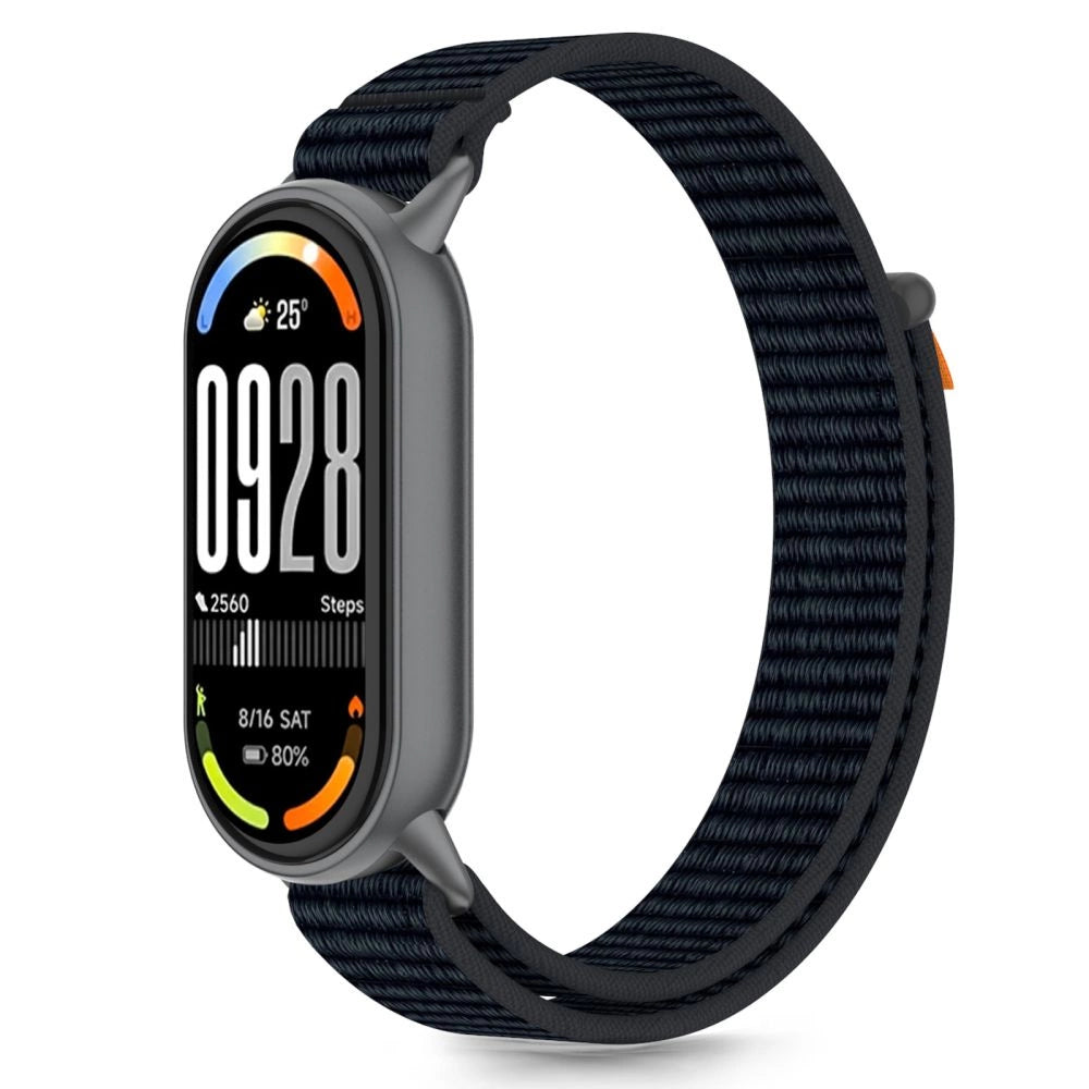 Tech-Protect Nylon Pro Strap til Xiaomi Smart Band 8/9/10/NFC - sort og orange