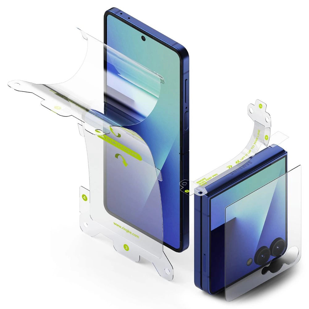 Ringke Protector Pro 3-i-1 beskyttelsesset til Samsung Galaxy Z Flip 7 - Transparent