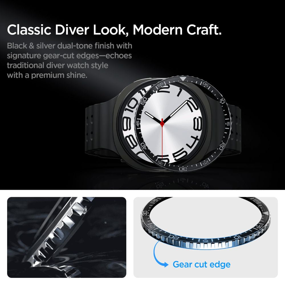 Spigen Bezel Tune Diver Cover for Samsung Galaxy Watch 8 44mm - Black