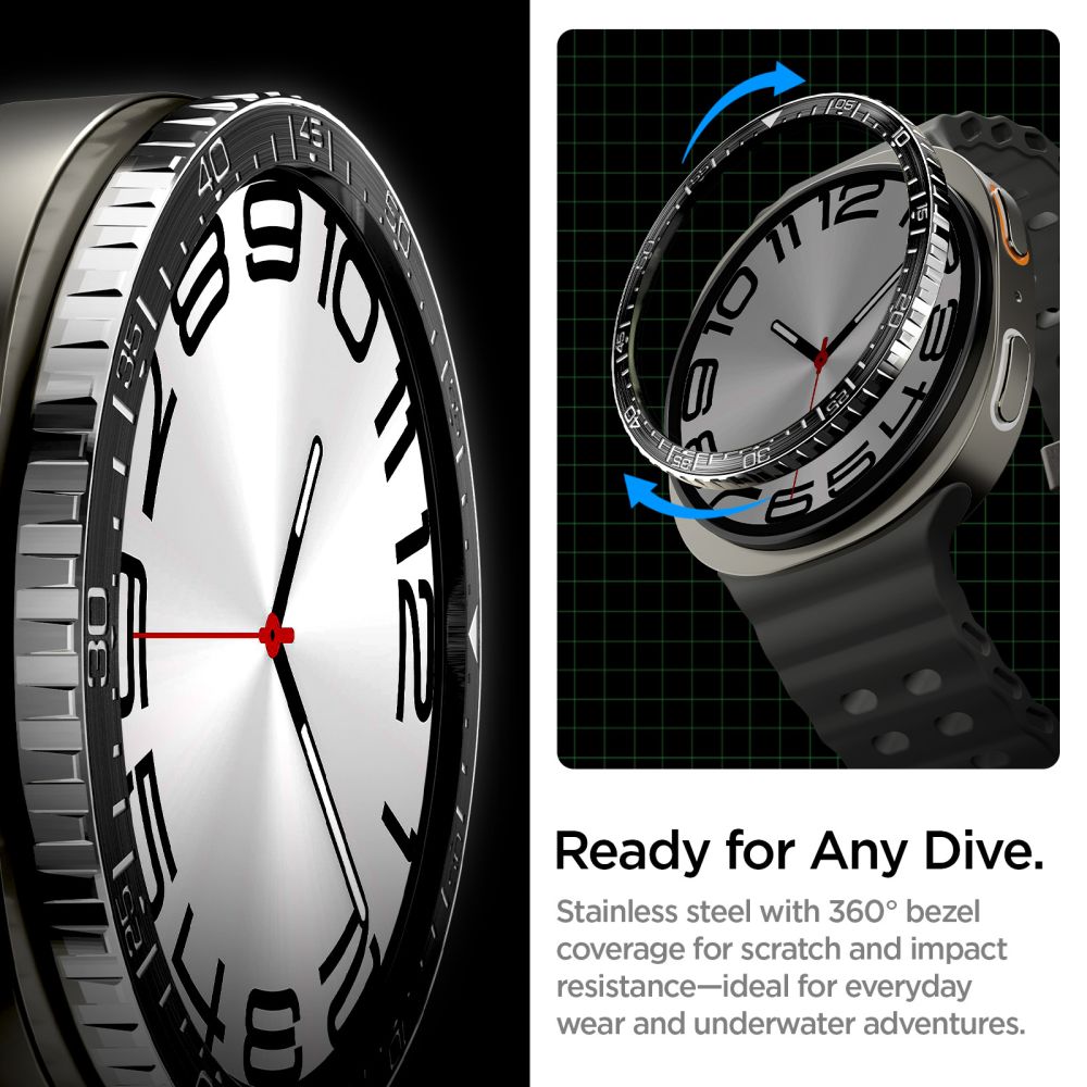 Spigen Bezel Tune Diver Cover for Samsung Galaxy Watch 8 44mm - Black