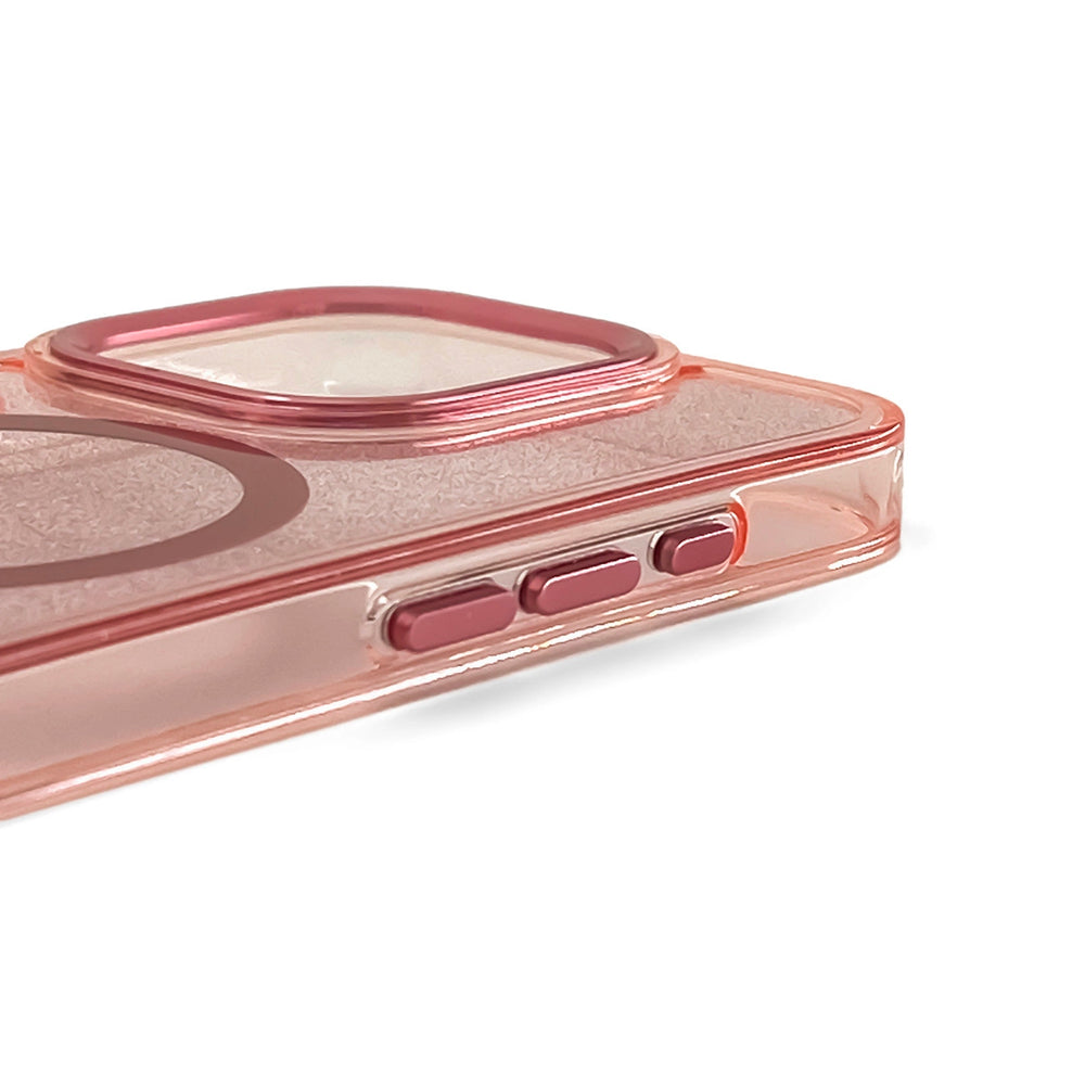 Glitter Case MagSafe Kompatibel til iPhone 17 Pro Max - Pink