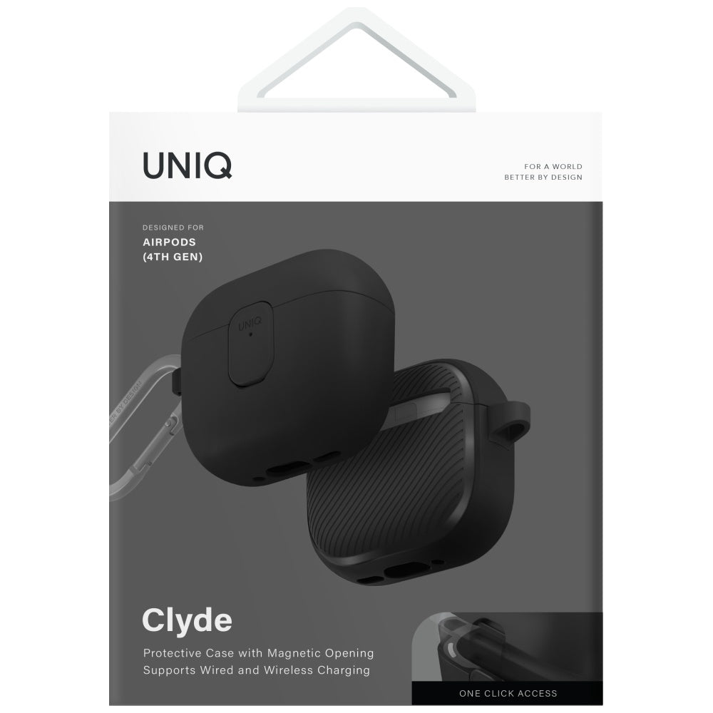 Uniq Clyde Lock Case til AirPods 4 - sort