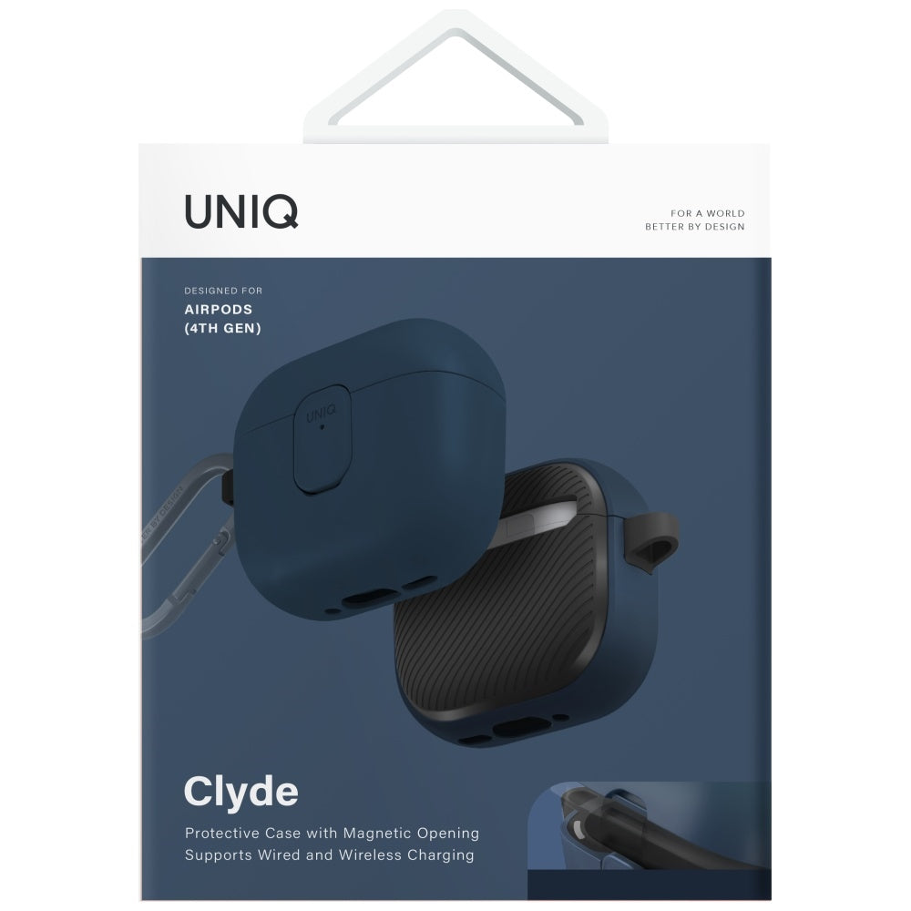 Uniq Clyde Lock Case til AirPods 4 - Blå
