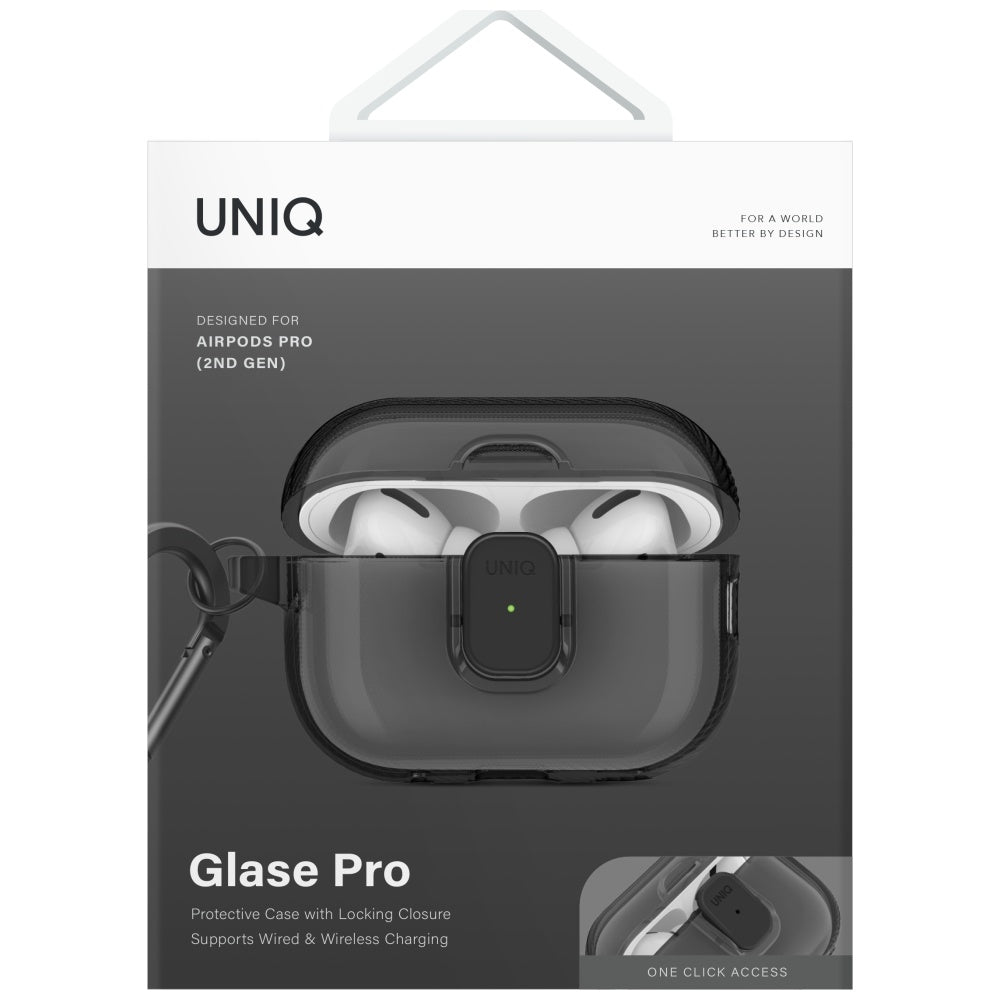 Uniq Glase Pro Case til AirPods Pro 2 - sort
