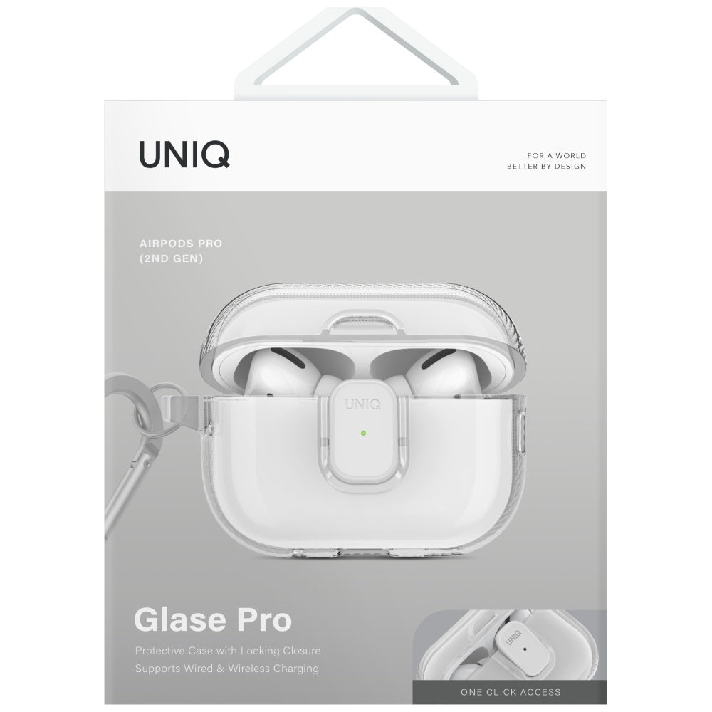 Uniq Glase Pro Case til AirPods Pro 2 - gennemsigtigt