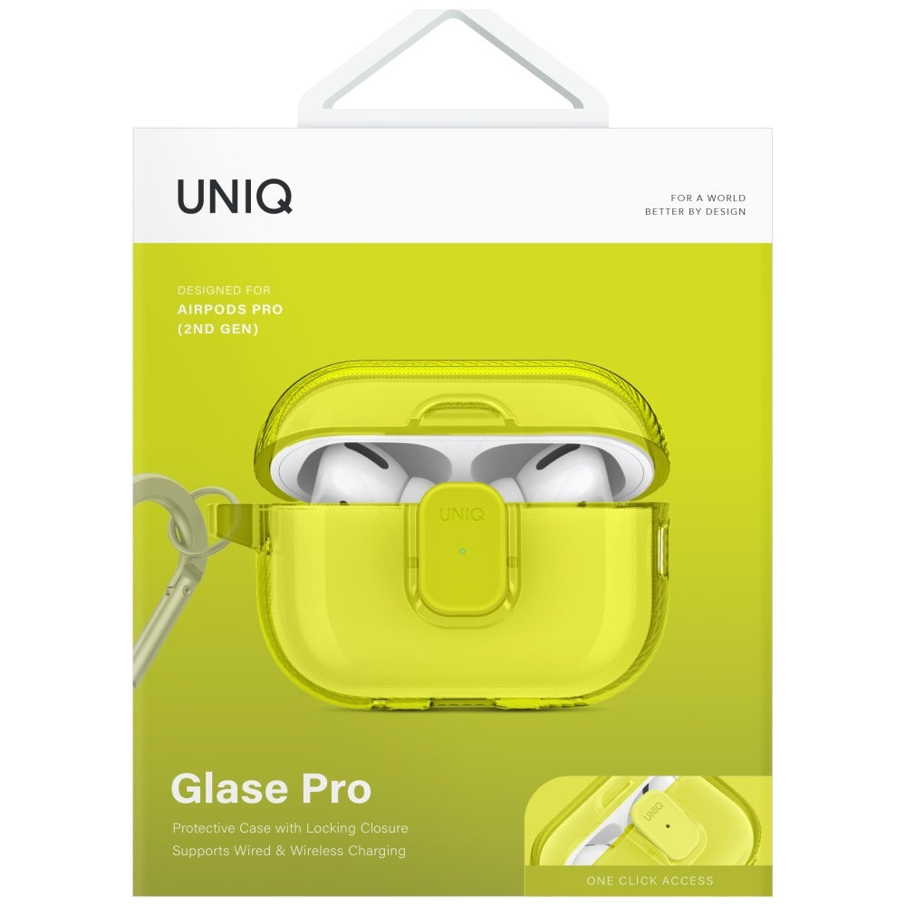 Uniq Glase Pro Case til AirPods Pro 2 - Gul